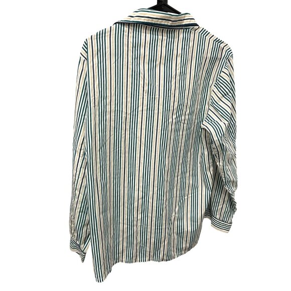 Vintage 70s Knightsbridge Mens Striped Pajama Top Button-Down Shirt Sz S - Picture 2 of 8